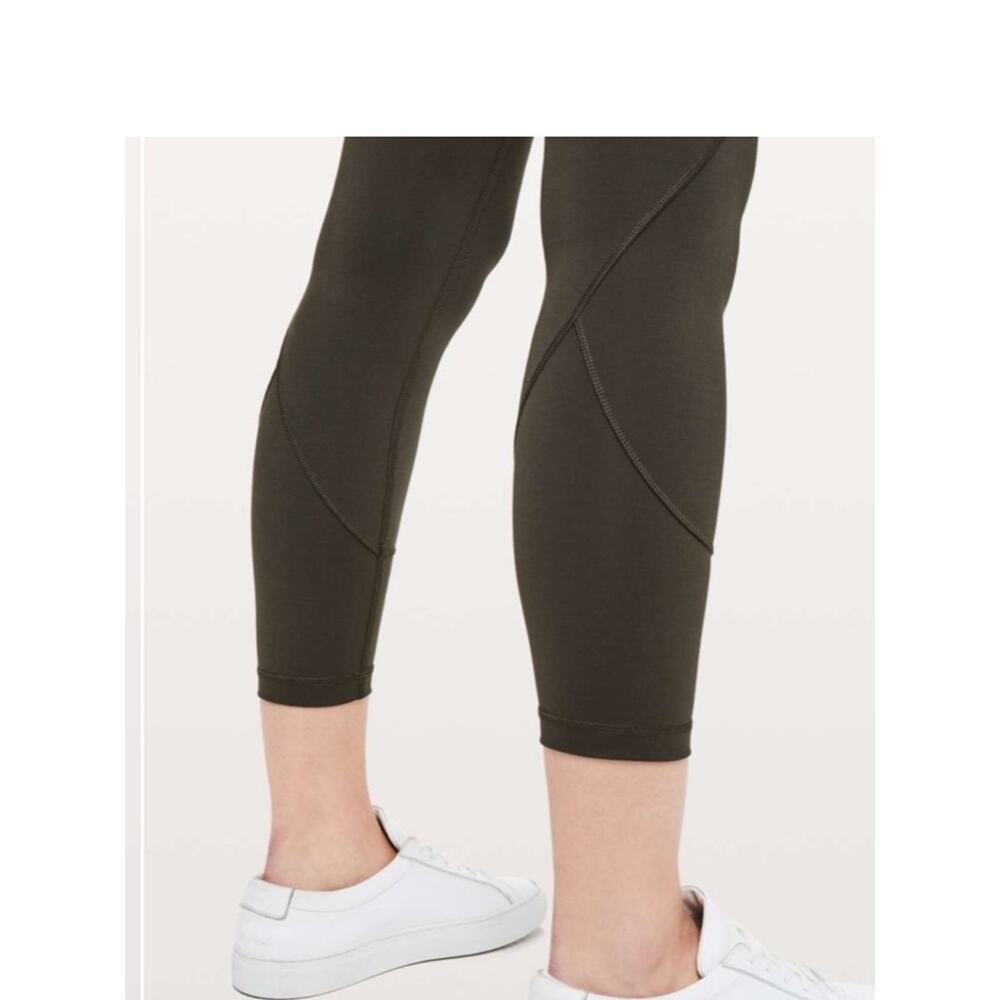 Lululemon Olive Green 7/8 Everlux 25” Tights - Picture 8 of 8
